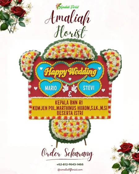 Papan Bunga Pernikahan Silae